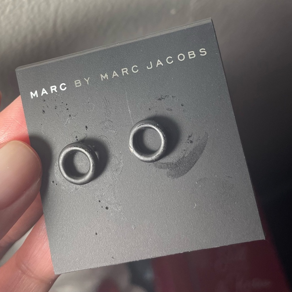 MARCS Gold and Black Stud Earrings
